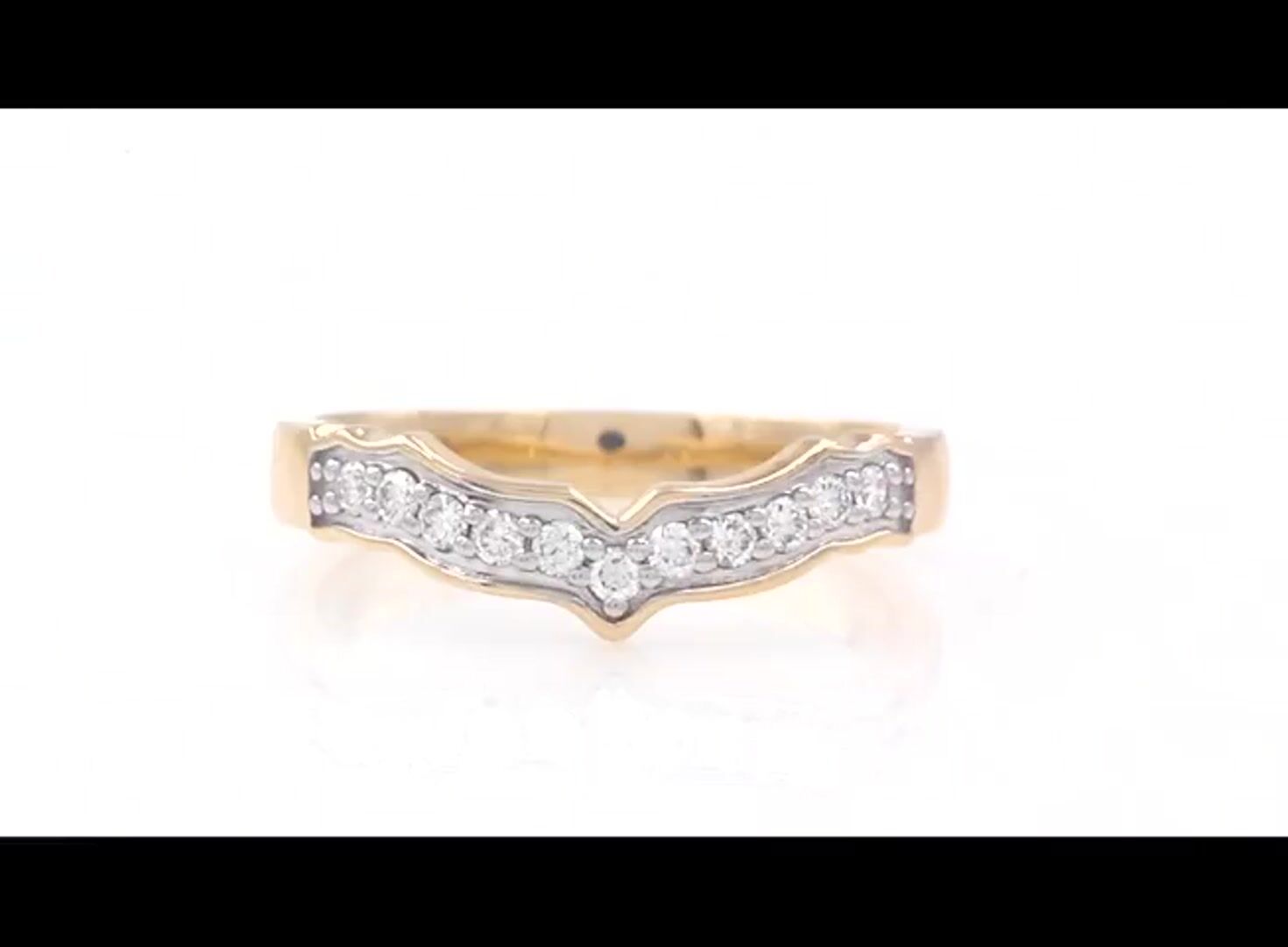 Diamond Wedding Band to Fit Classic Claddagh Engagement Ring Video