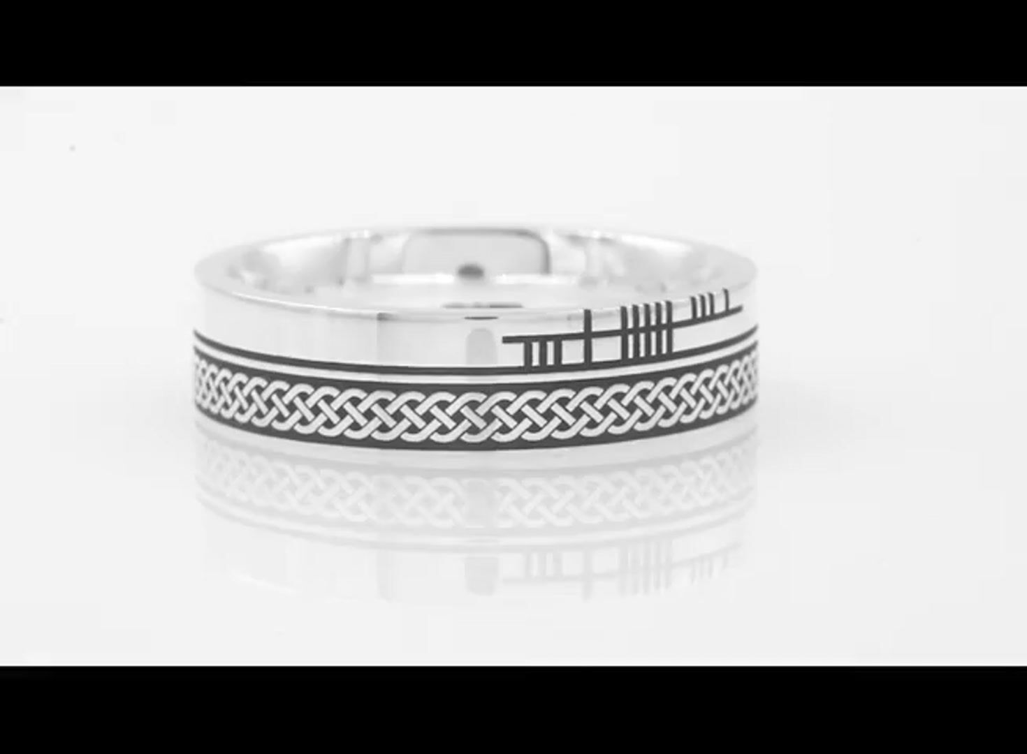 Personalised Ogham Celtic Knot Ring Video