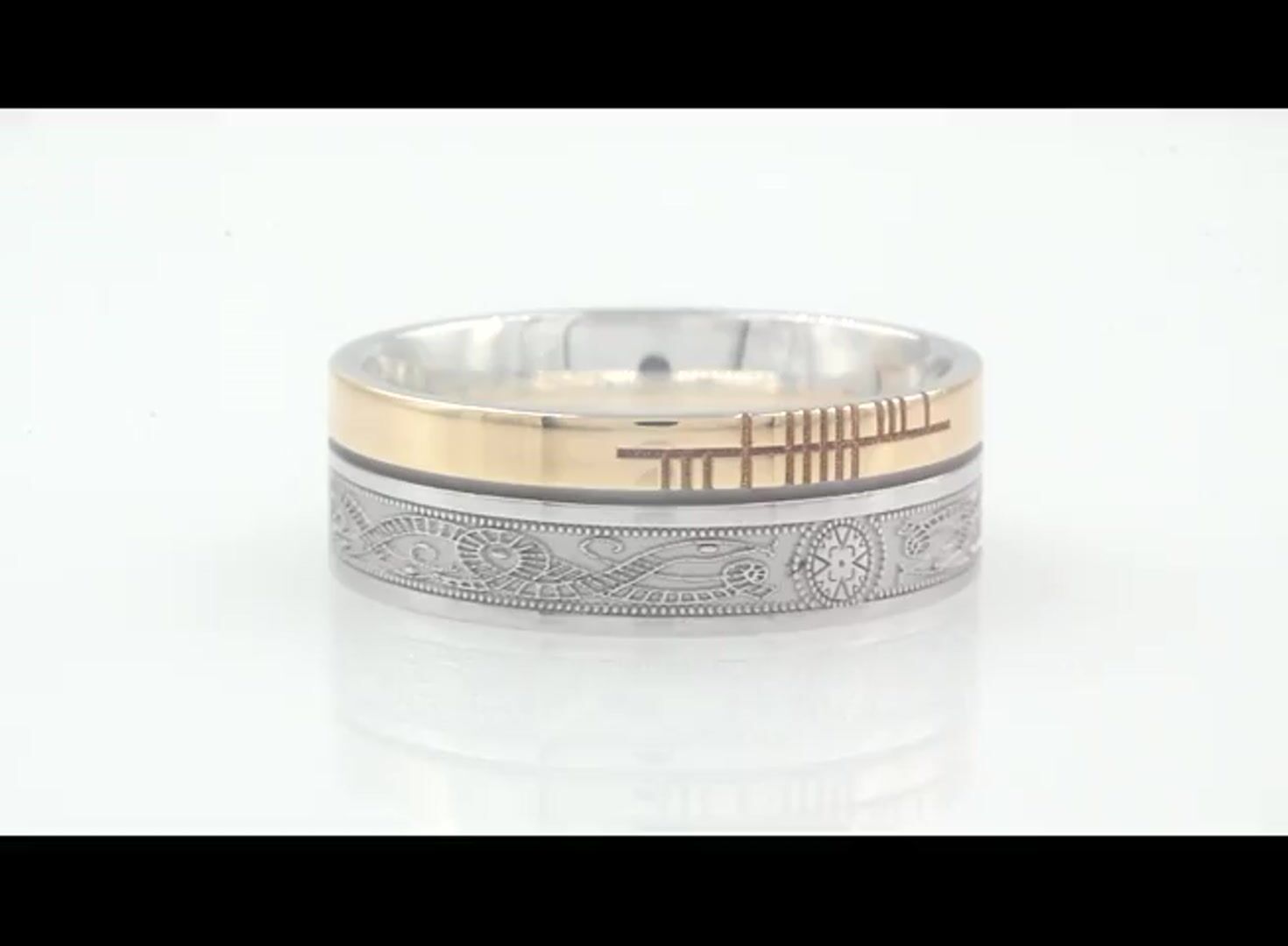 Personalized Ogham Celtic Warrior Ring Video