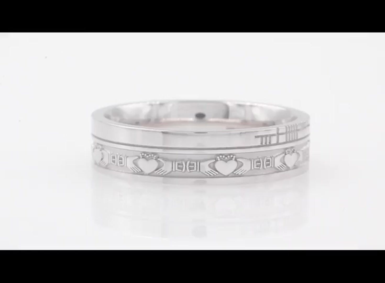 Personalized Ogham Claddagh Ring Video