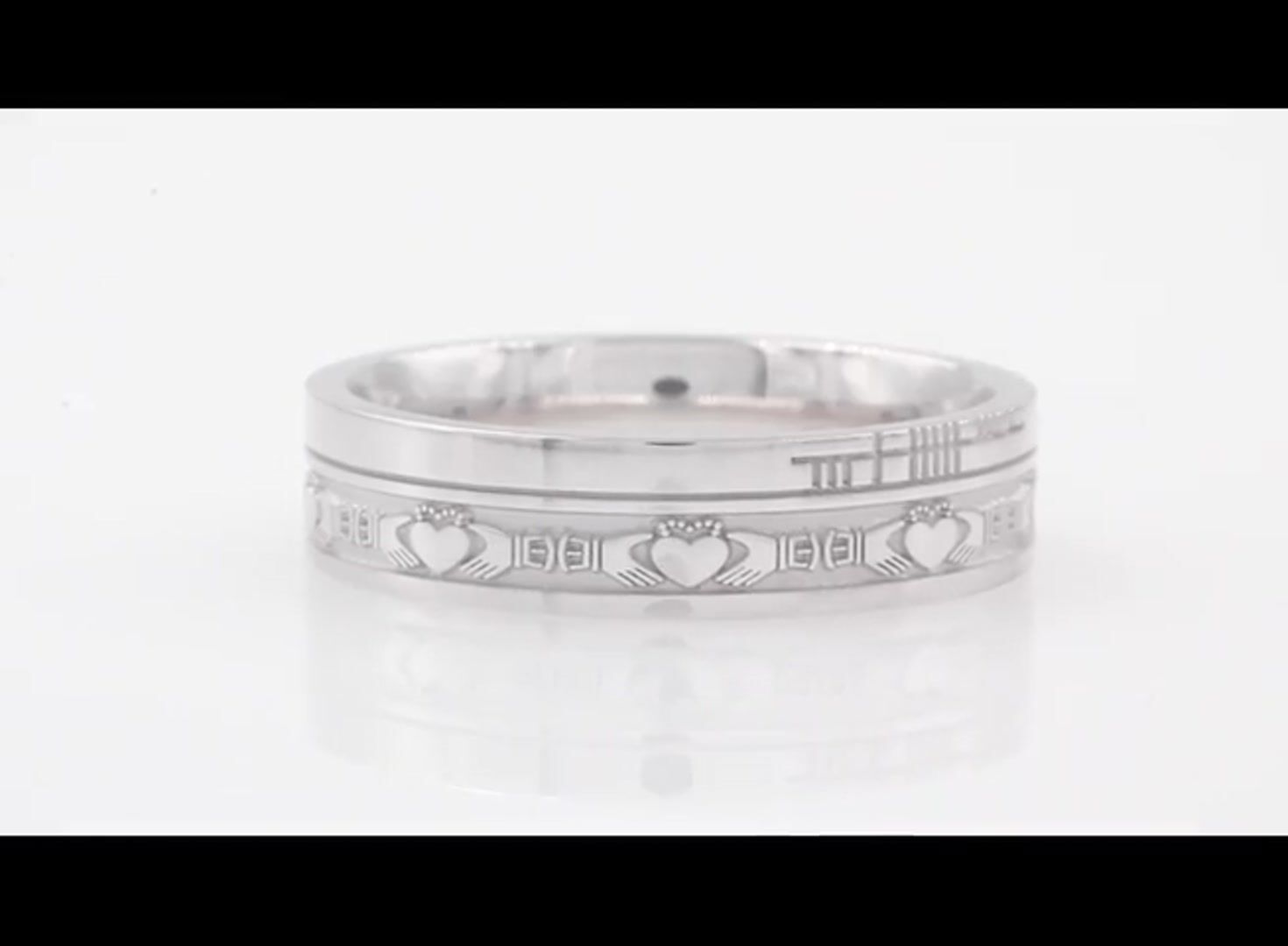 Personalized Ogham Claddagh Ring Video