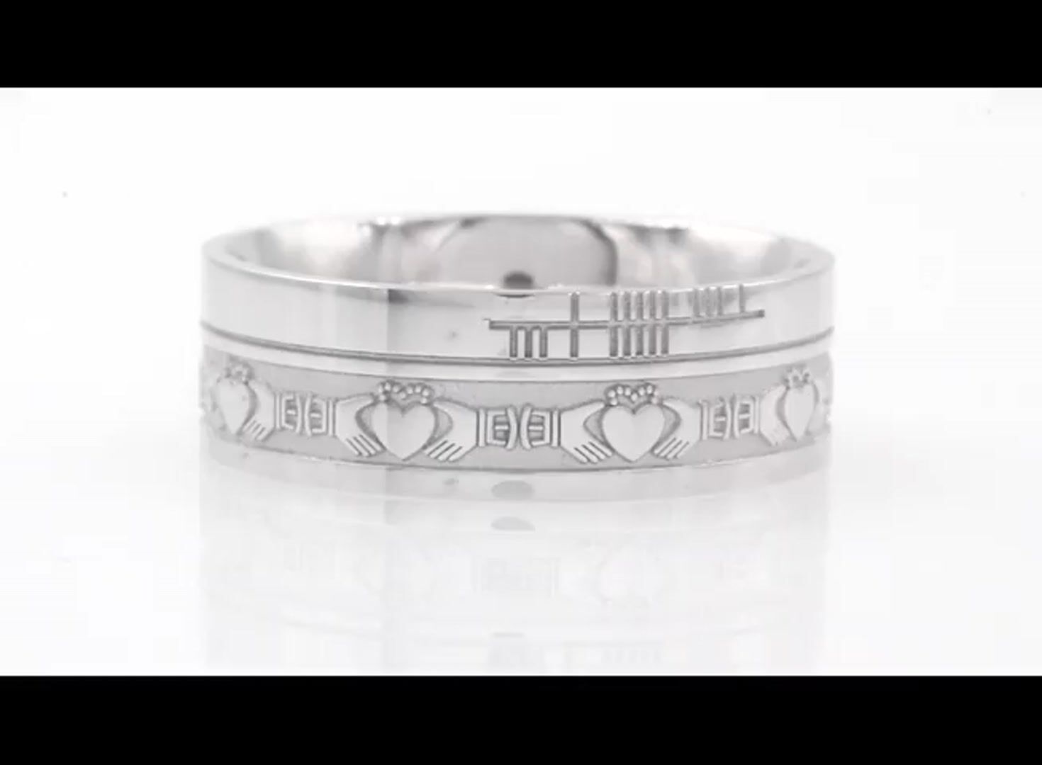 Personalized Ogham Claddagh Ring Video