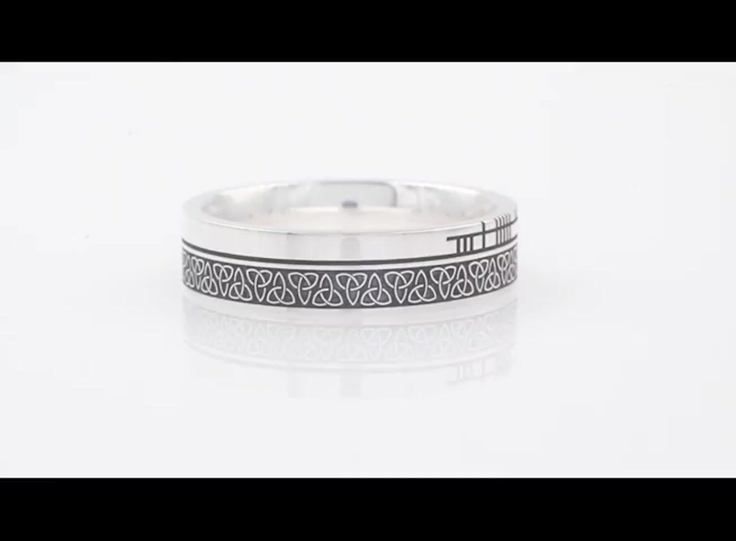 Personalized Ogham Trinity Knot Ring Video