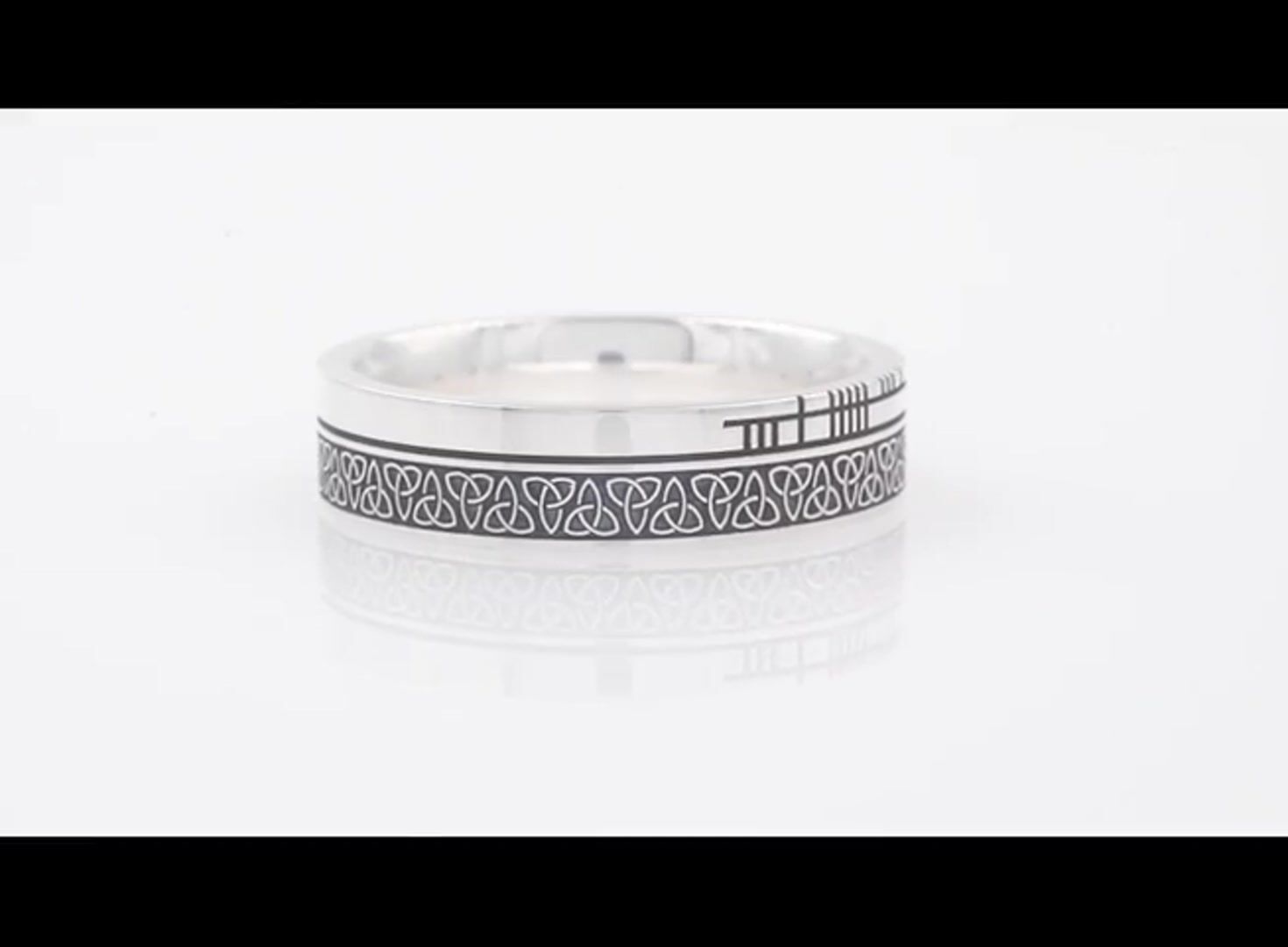 Personalised Ogham Trinity Knot Ring Video