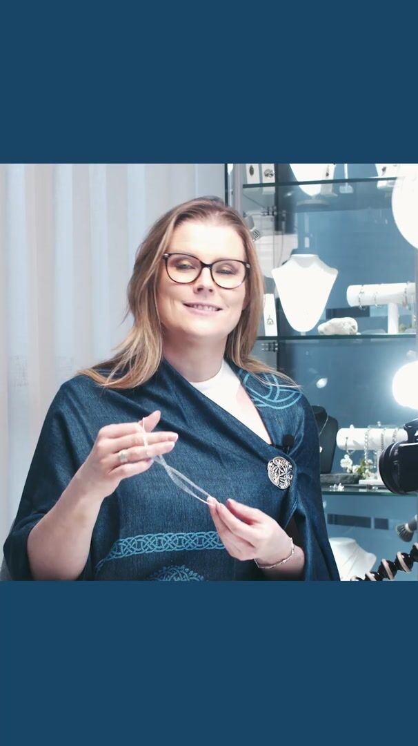 Silver Trinity Knot Necklace set with Marcasite Video