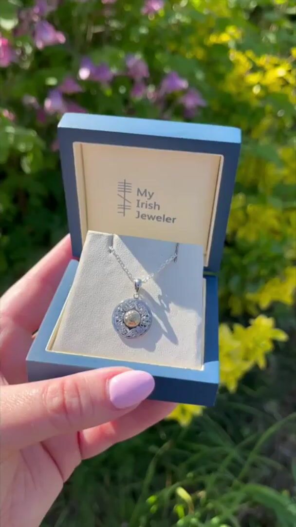 Silver Celtic Warrior Necklace with 18K Gold Bead Video