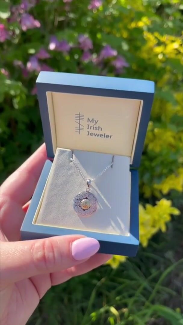 Silver Celtic Warrior Necklace with 18K Gold Bead Video