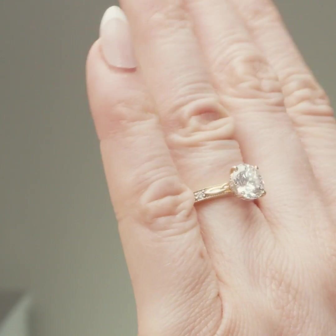 Trinity Knot Hidden Halo Ring Video