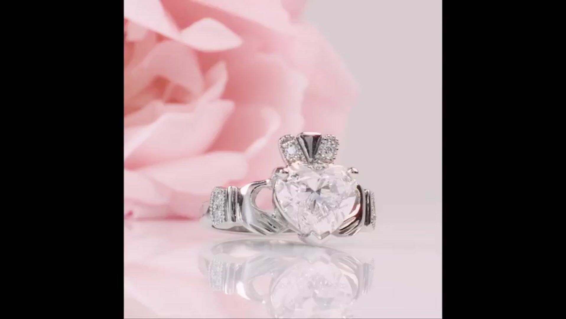 3ct Diamond Claddagh Ring Video