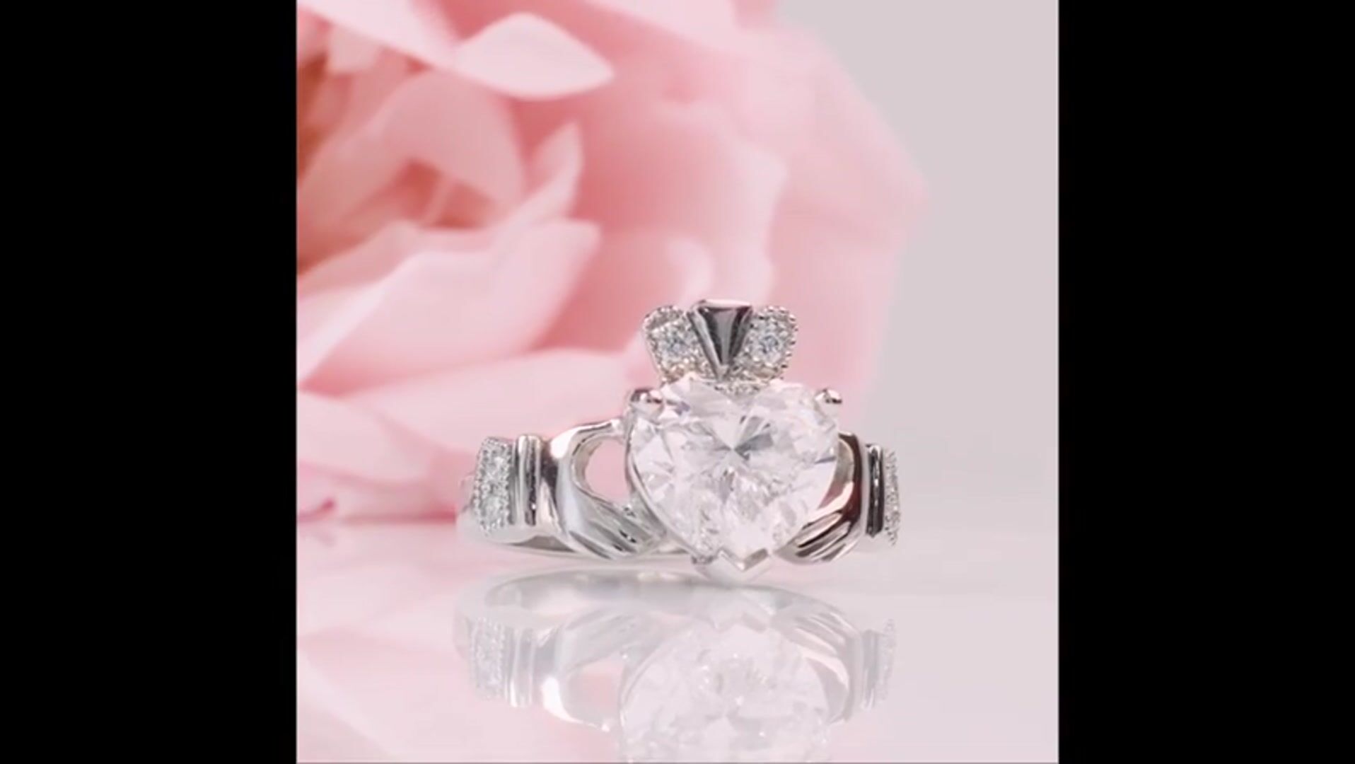 3ct Diamond Claddagh Ring Video
