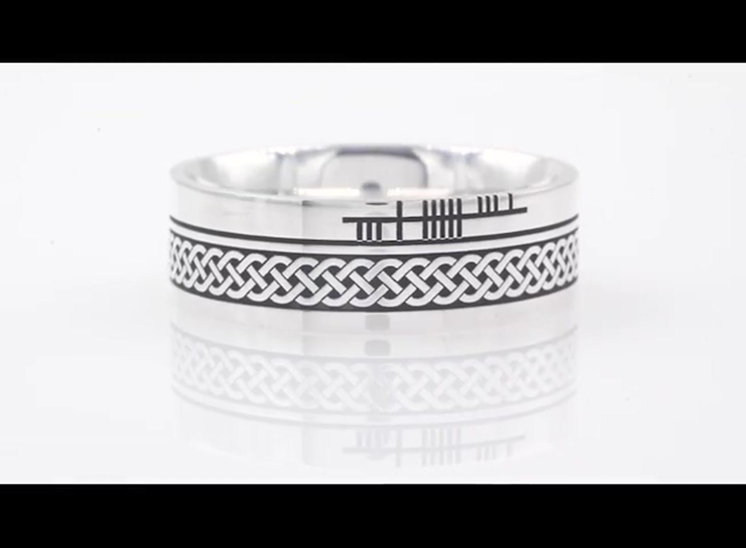 Personalised Ogham Celtic Knot Ring Video