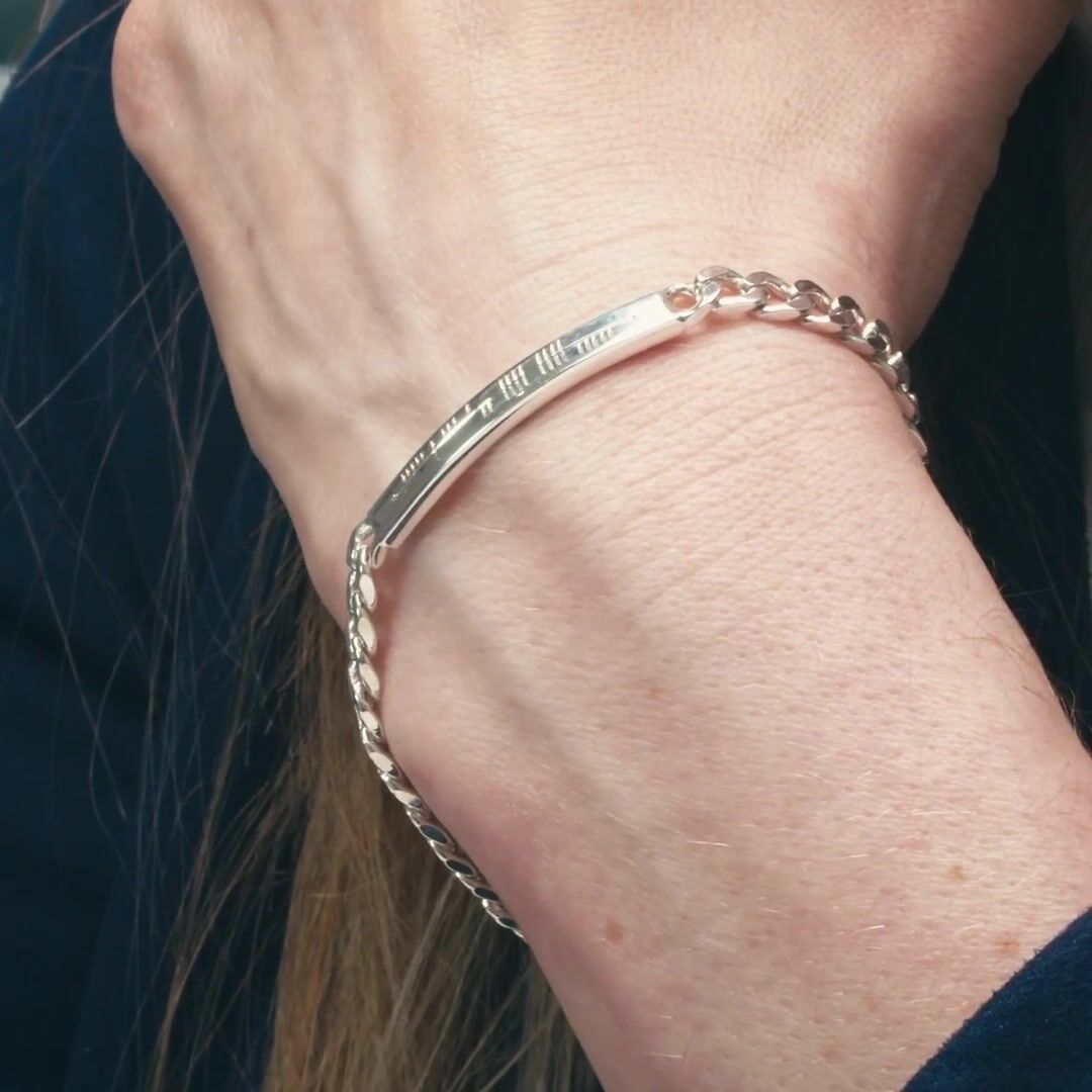 Ladies Customised Ogham Name Bracelet Video