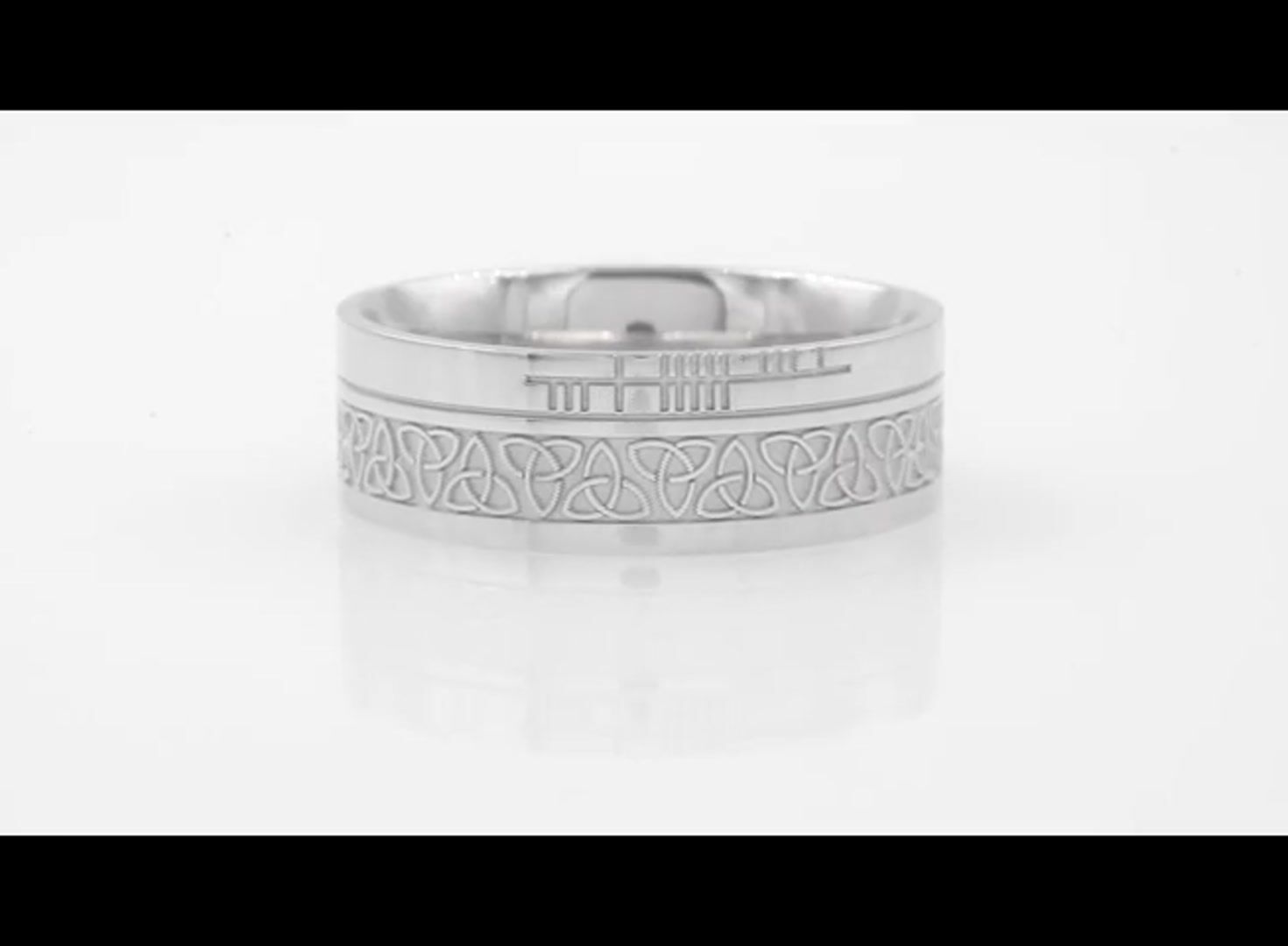 Personalized Ogham Trinity Knot Ring Video