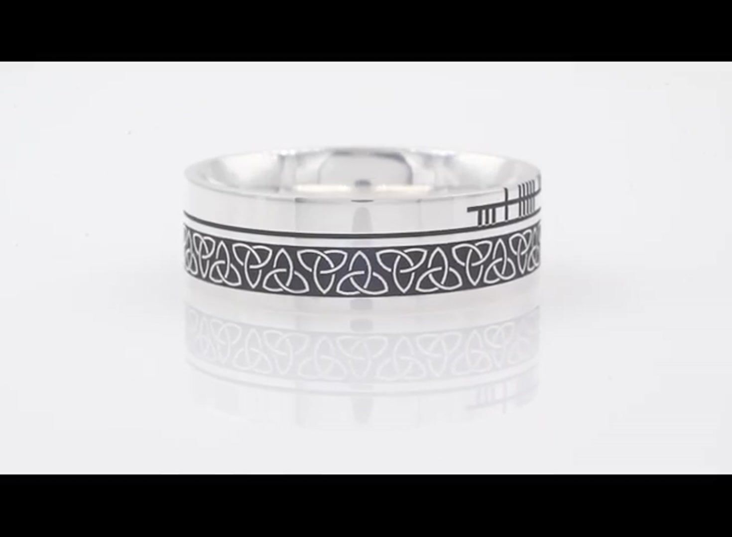 Personalized Ogham Trinity Knot Ring Video
