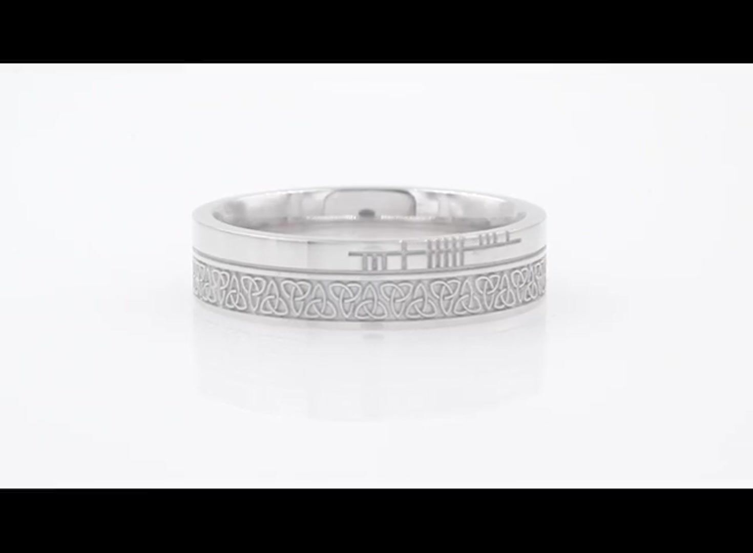 Personalized Ogham Trinity Knot Ring Video