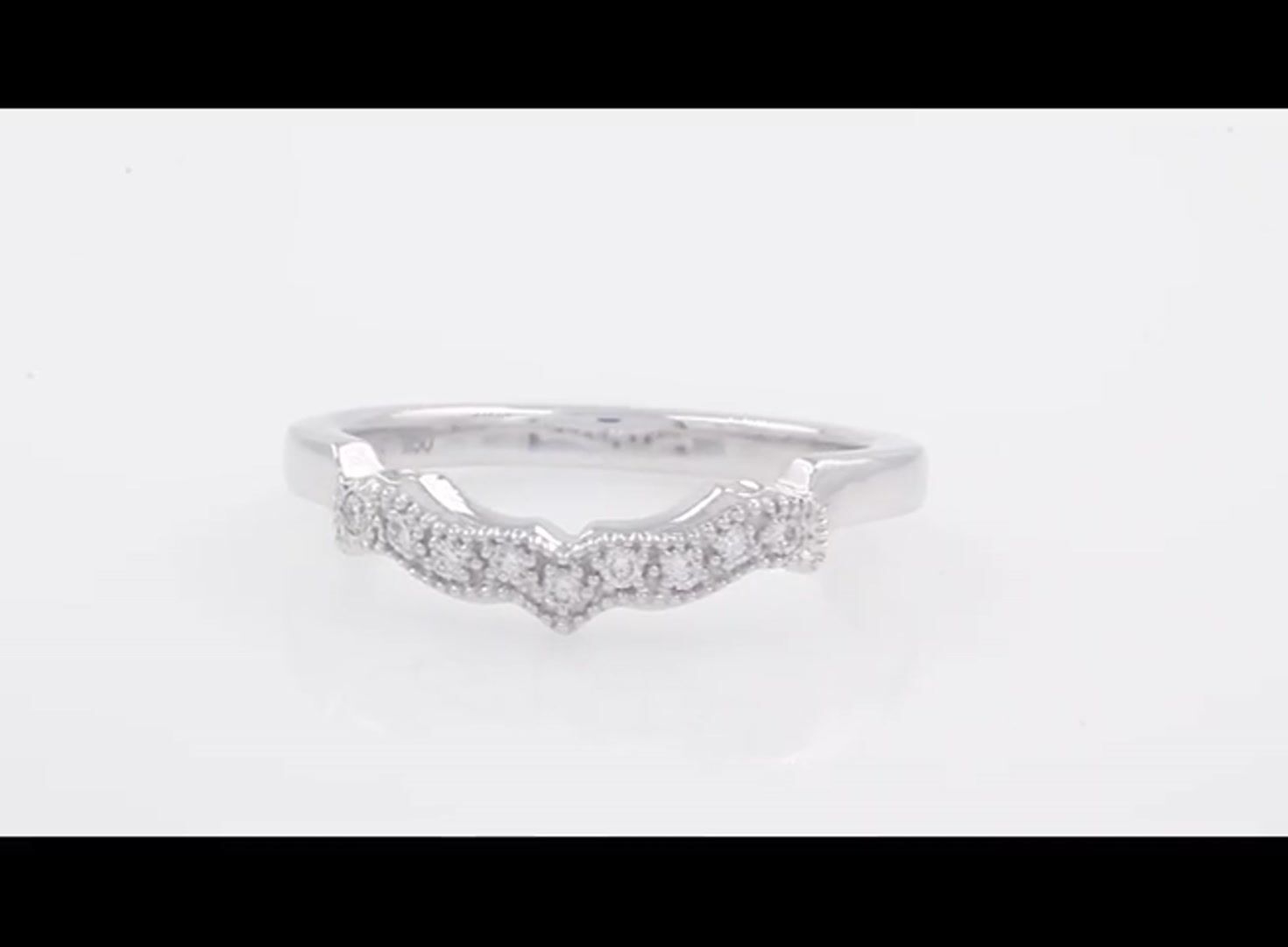 Diamond Wedding Band to Fit Classic Claddagh Engagement Ring Video