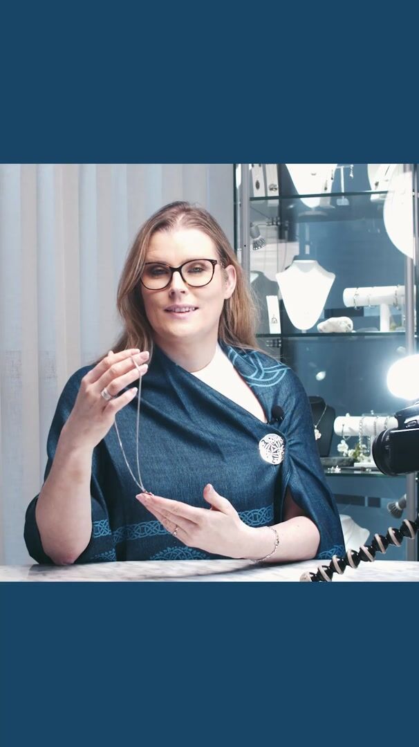 Sterling Silver Marcasite Harp Necklace Video