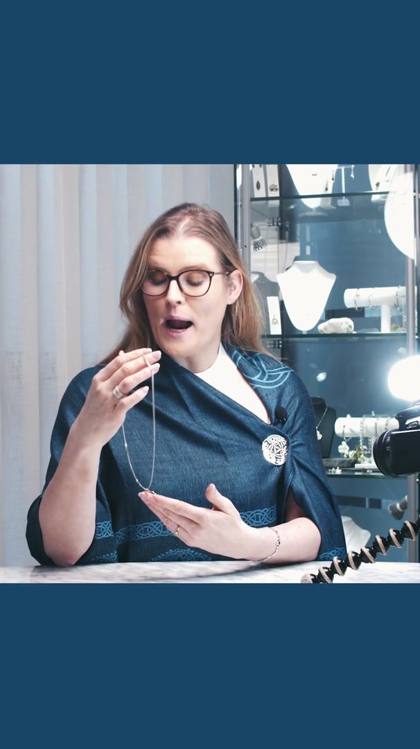 Sterling Silver Marcasite Harp Necklace Video