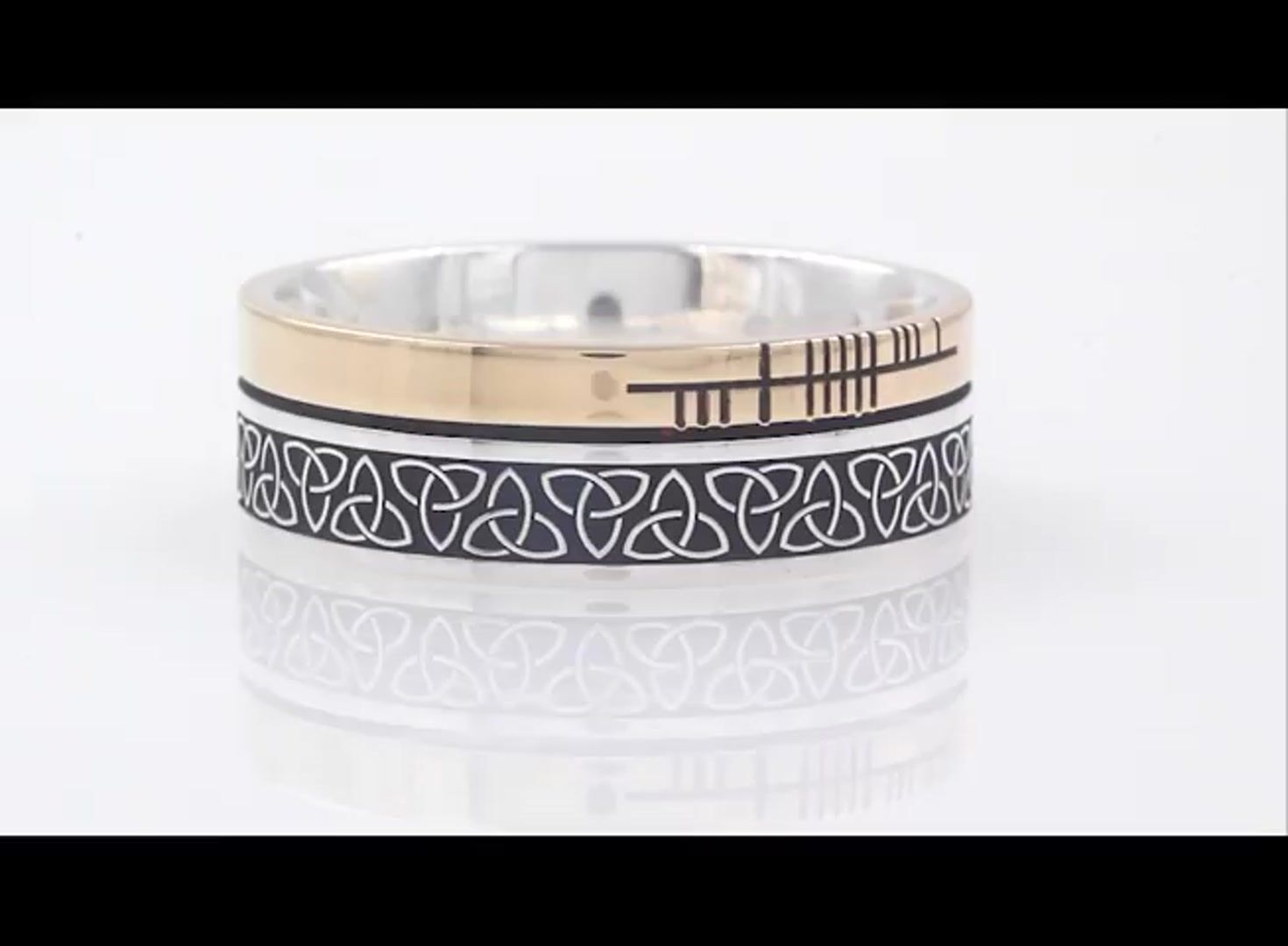 Personalized Ogham Trinity Knot Ring Video