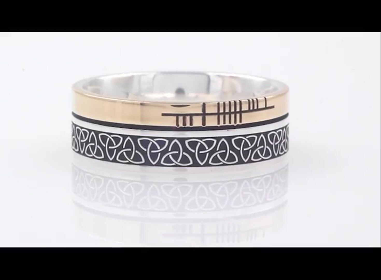Personalised Ogham Trinity Knot Ring Video