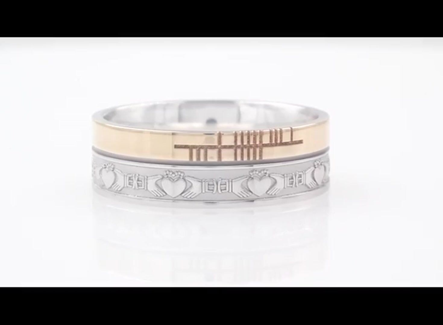 Personalised Ogham Claddagh Ring Video