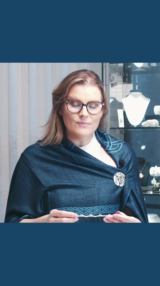 Stone Set Silver Claddagh Bracelet Video