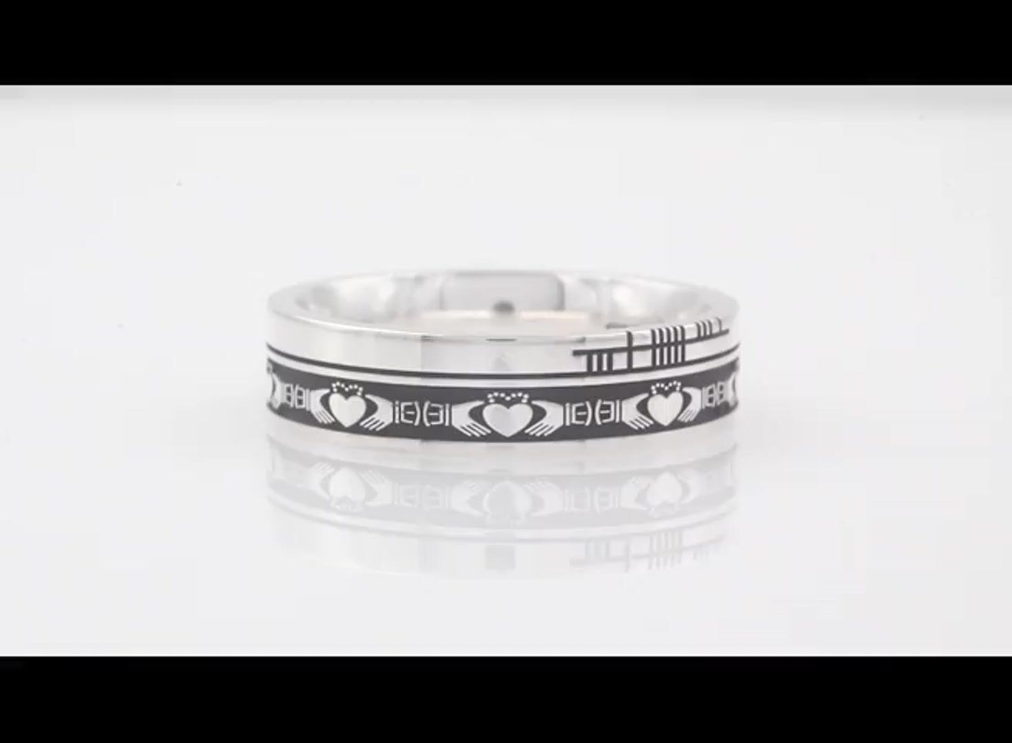 Personalised Ogham Claddagh Ring Video