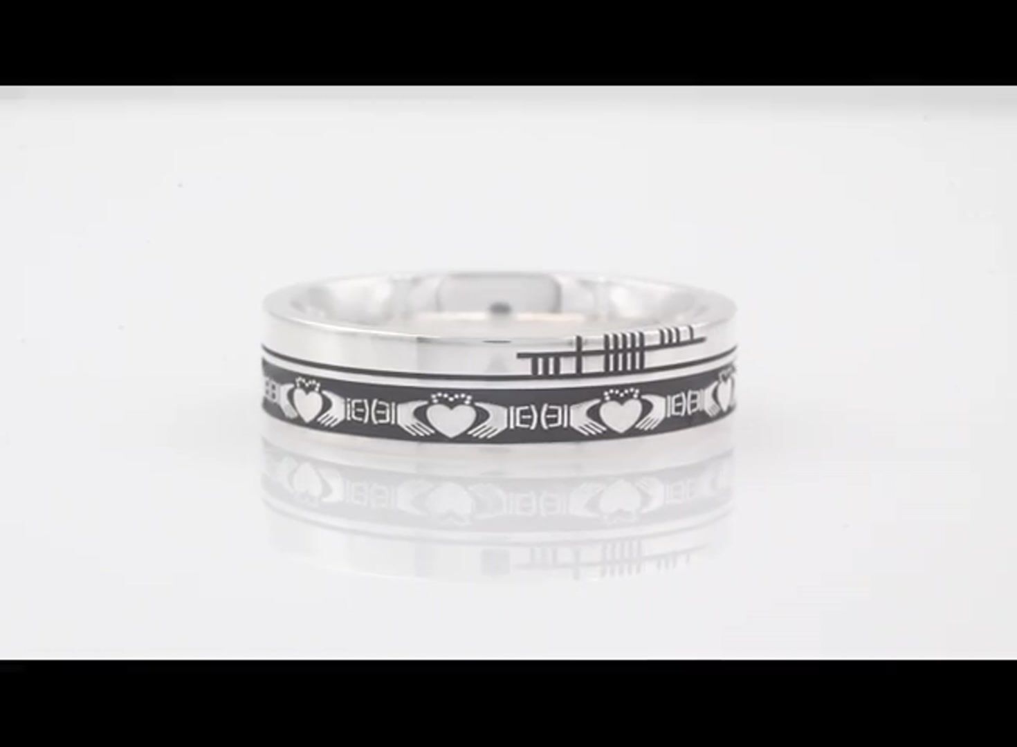 Personalised Ogham Claddagh Ring Video