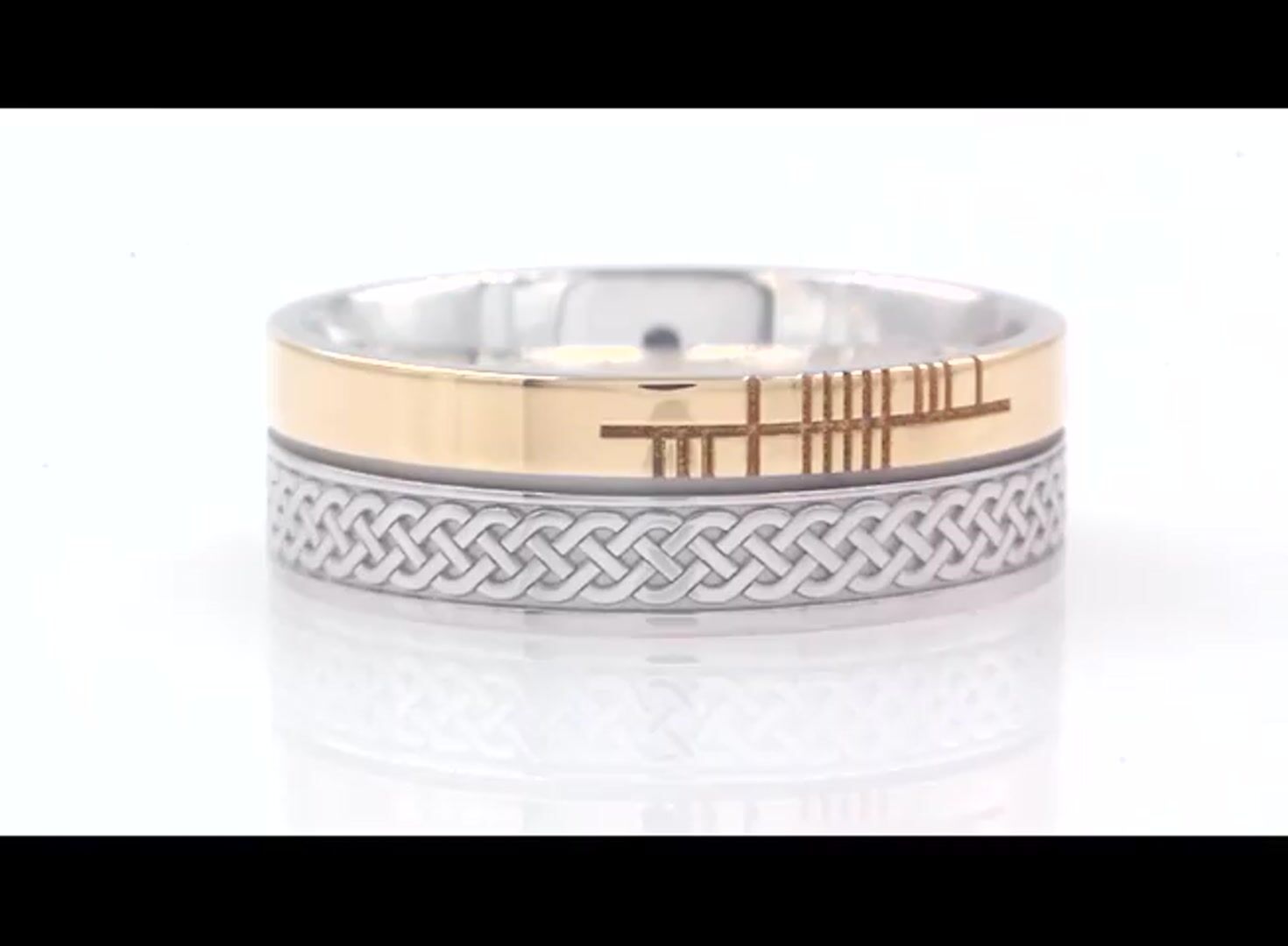Ogham Celtic Knot Faith Ring Video