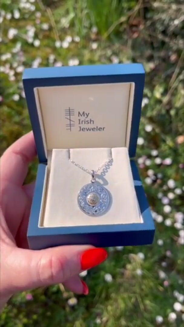 Silver Celtic Warrior Necklace with 18K Gold Bead Video