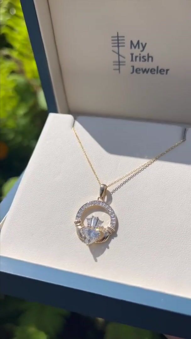 Diamond Claddagh and Earring Gift Set Video