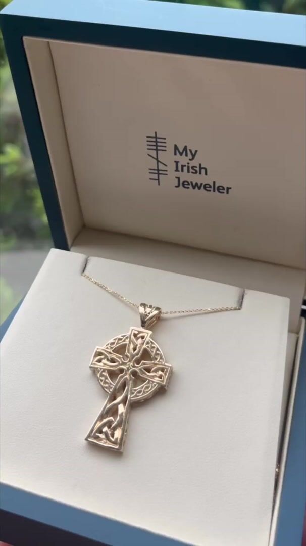 Gold Double Sided Heavy Celtic Cross Video