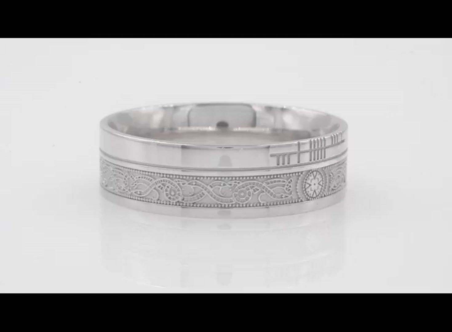 Ogham Celtic Warrior Faith Ring Video