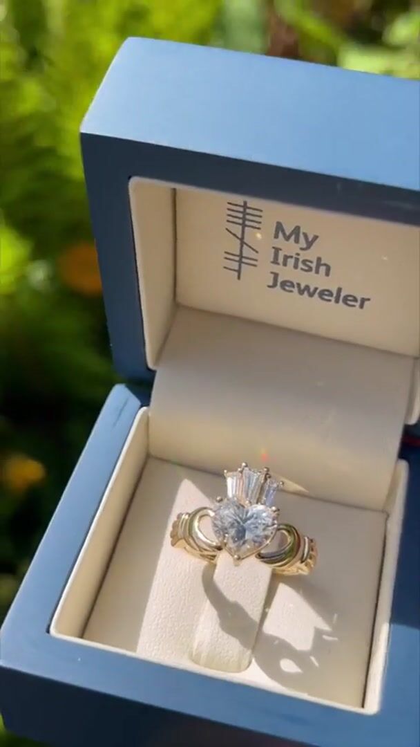 Diamond Crown 2ct Claddagh Ring Video