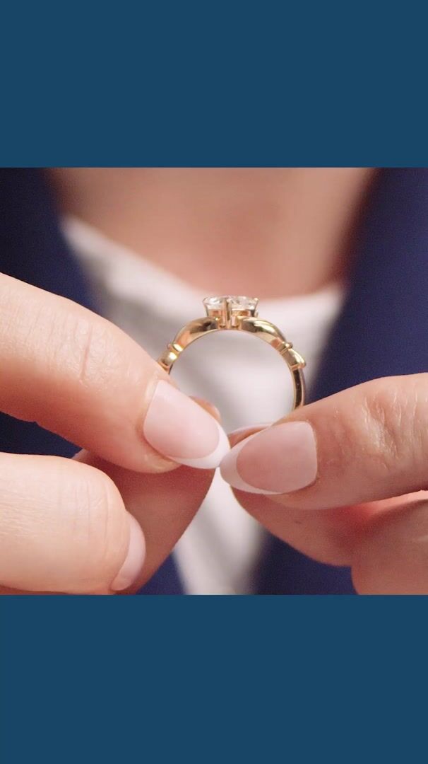 Diamond Crown Claddagh Ring Video