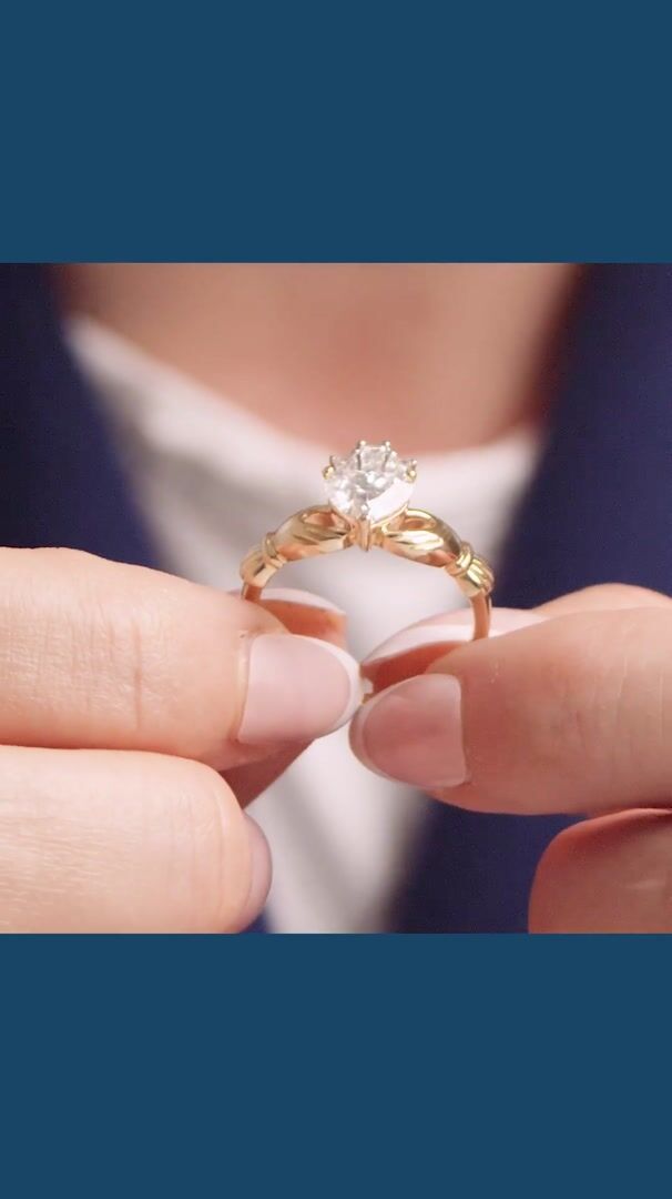 Diamond Crown Claddagh Ring Video