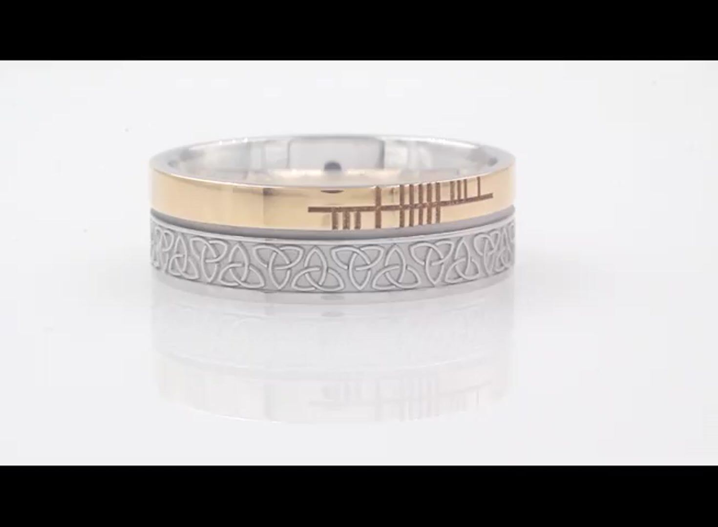 Personalised Ogham Trinity Knot Ring Video