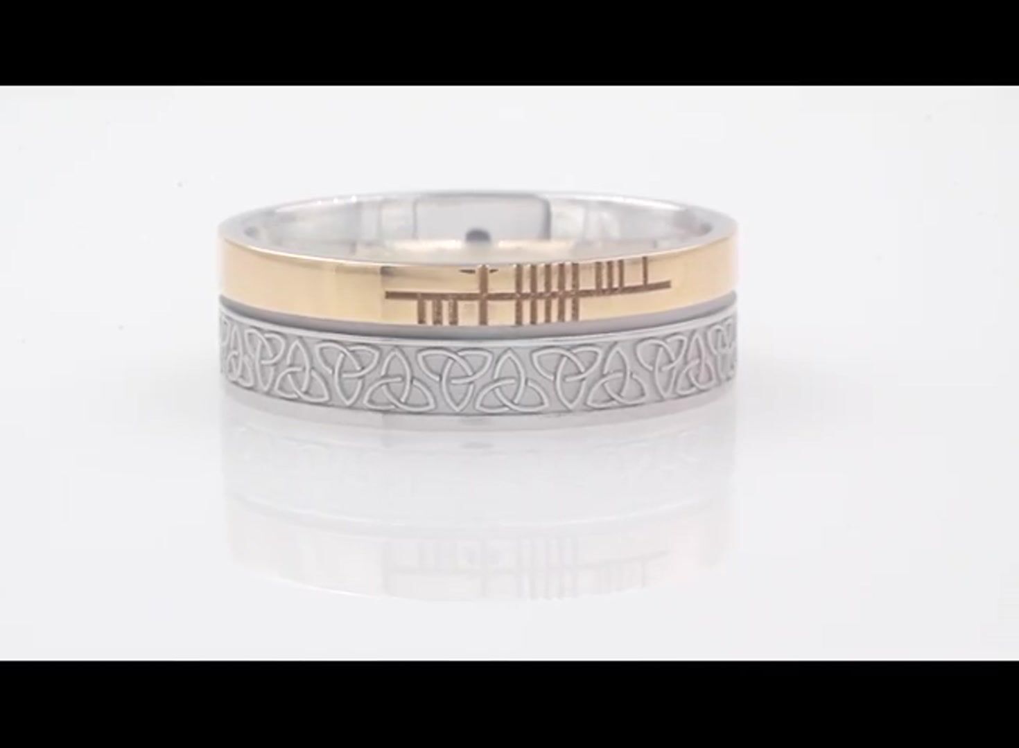 Personalised Ogham Trinity Knot Ring Video