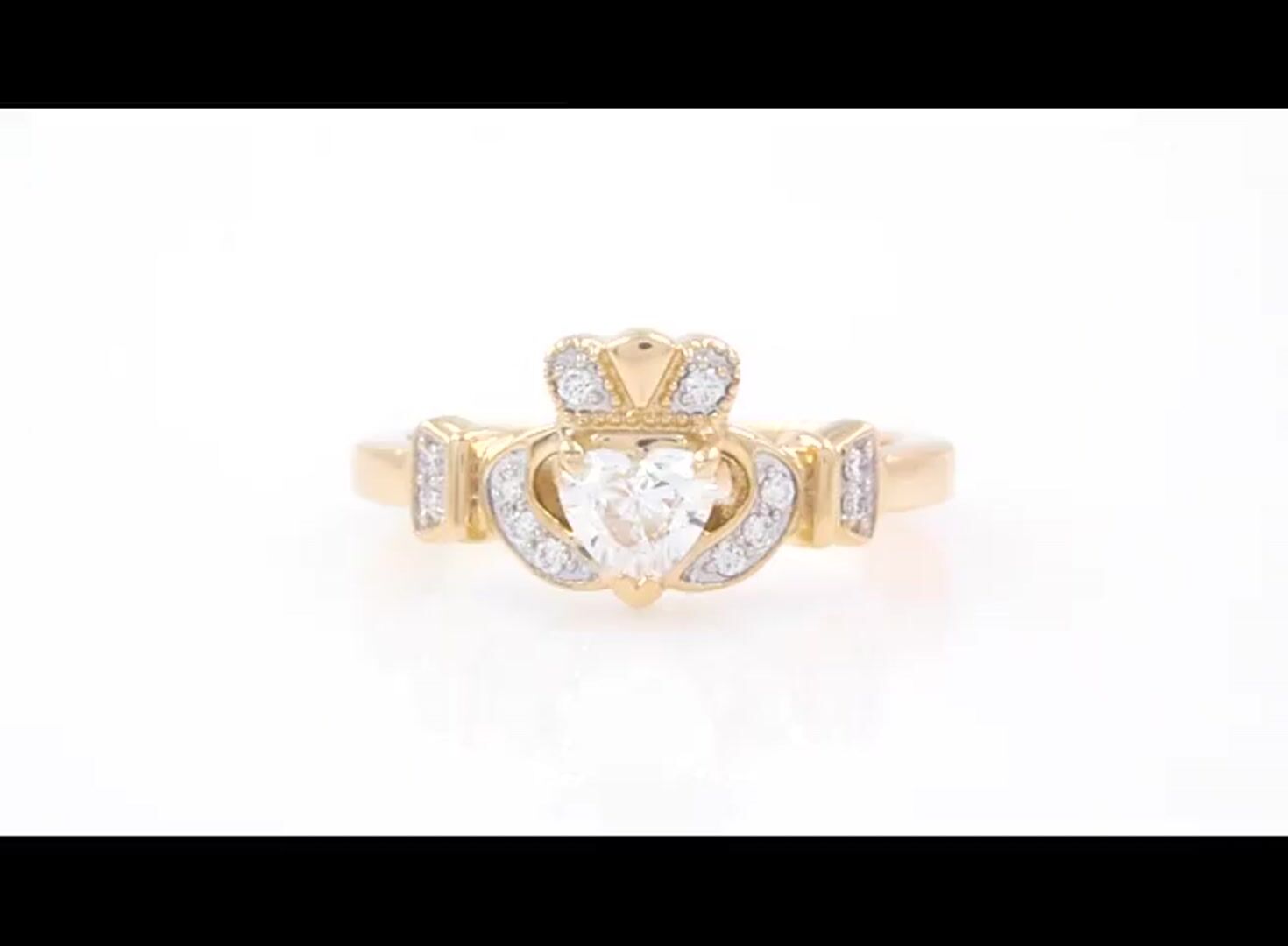 Classic Claddagh Ring with ½ct Diamond Video