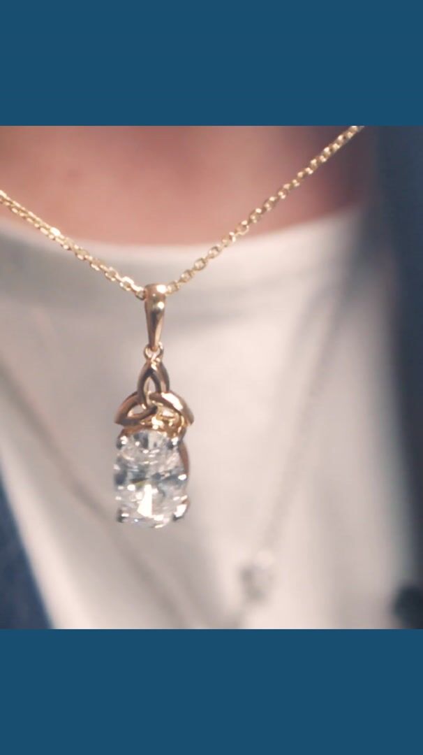 Trinity Solitaire Diamond Necklace Video