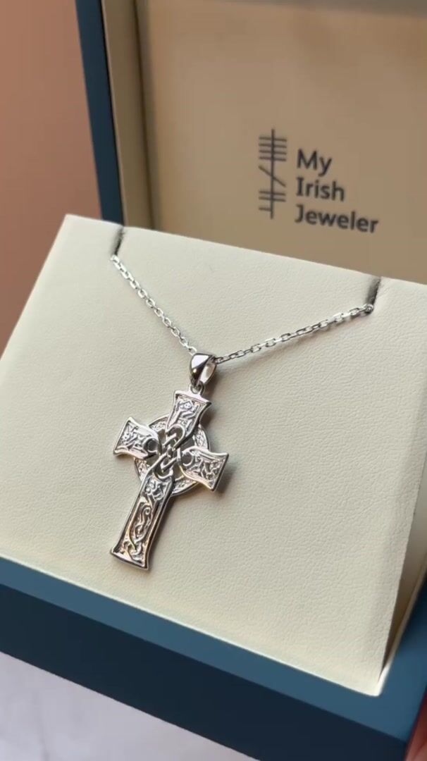 Sterling Silver Four Gospels Celtic Cross Video