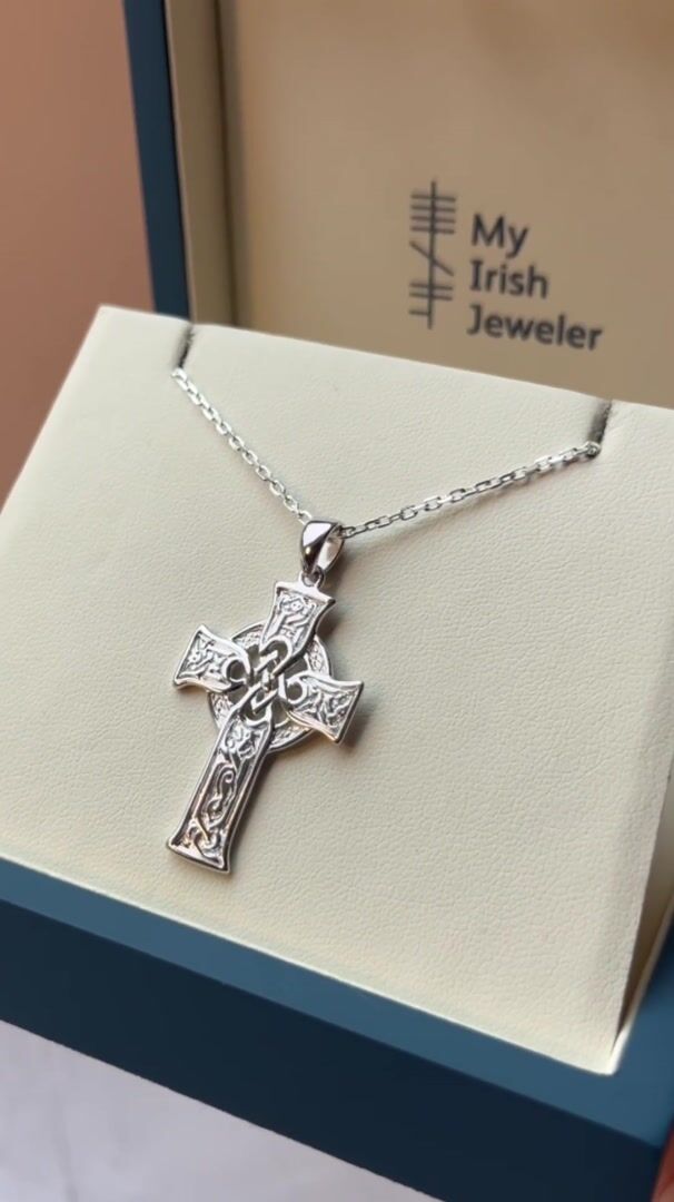 Sterling Silver Four Gospels Celtic Cross Video