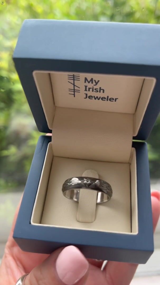 Black Claddagh Wedding Band Video