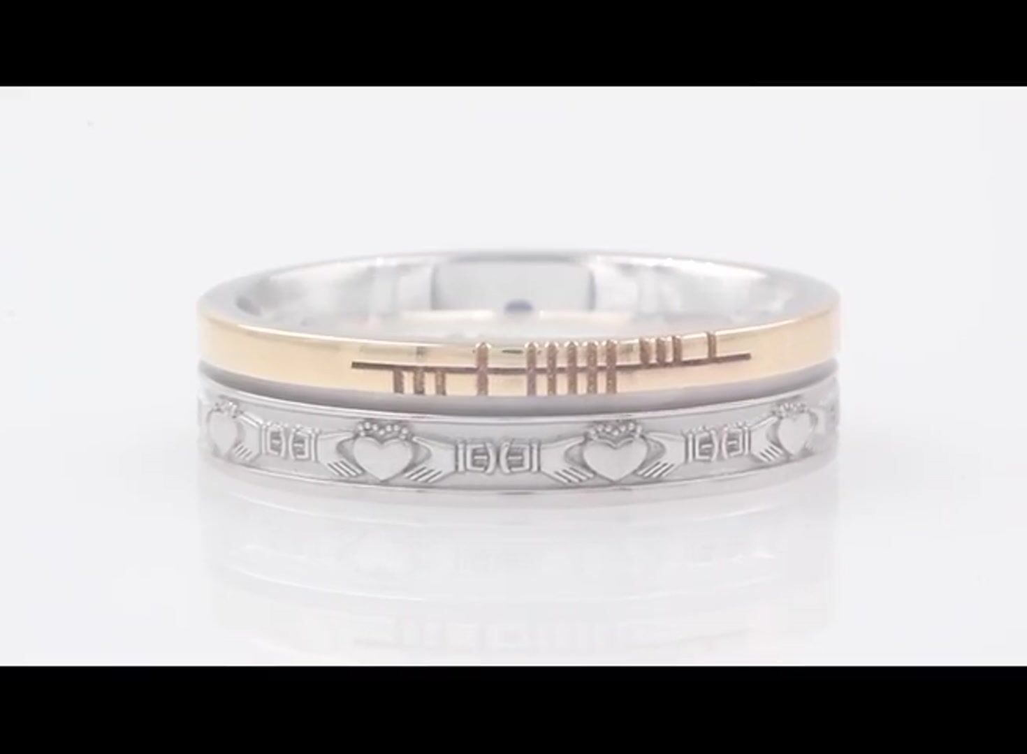 Personalised Ogham Claddagh Ring Video