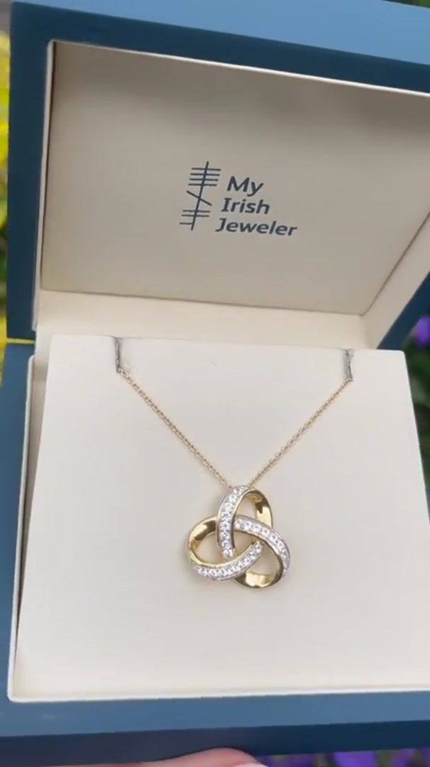 Gold Vermeil Trinity Knot Necklace Video