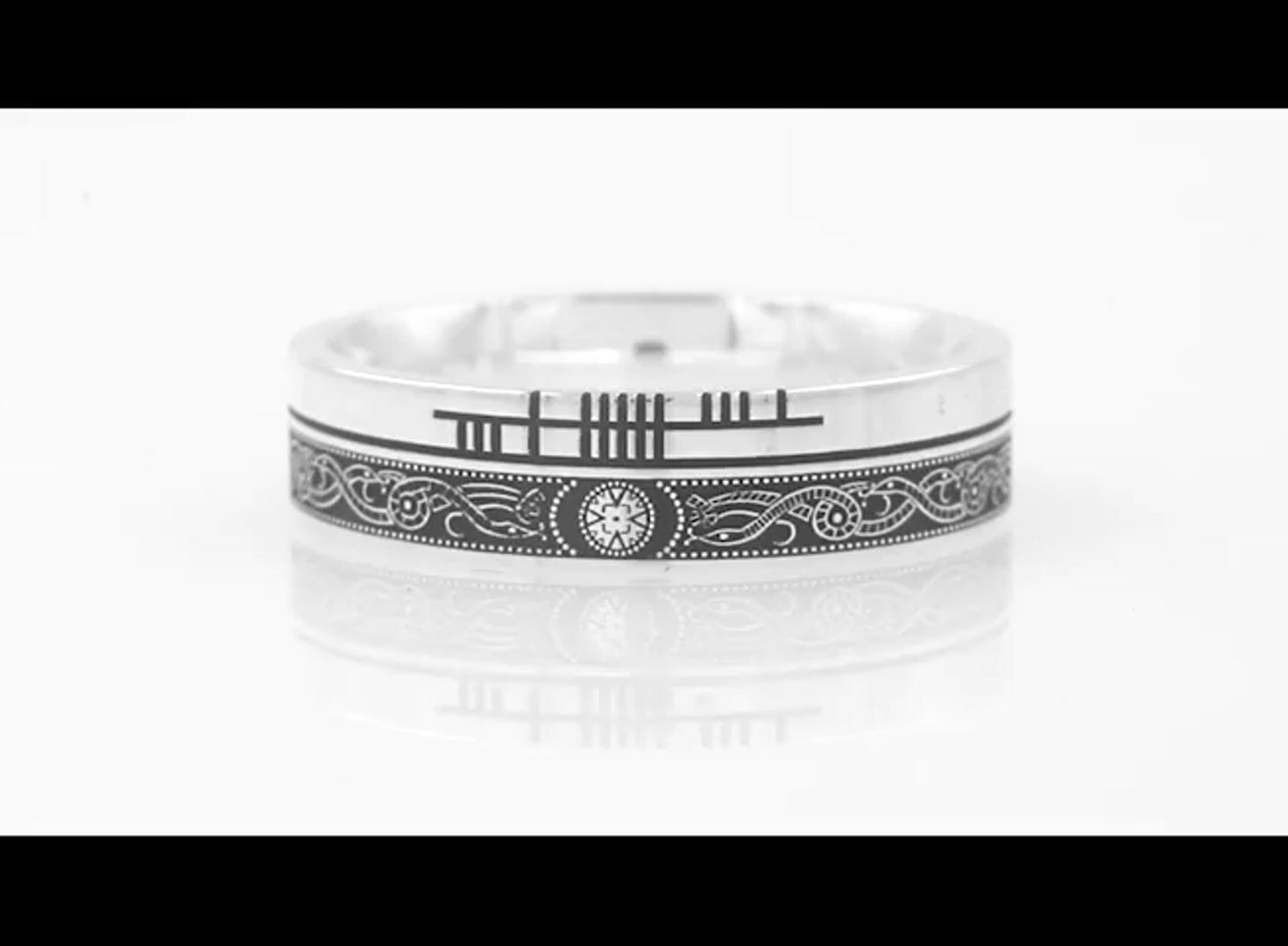 Personalized Ogham Celtic Warrior Ring Video