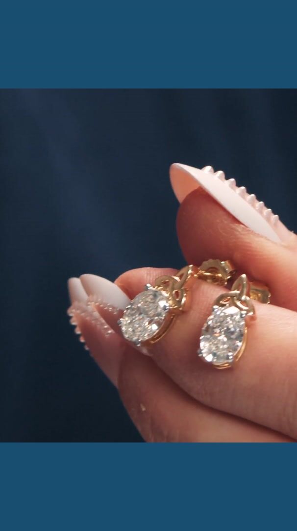 2ct tcw Diamond Trinity Knot Earrings Video