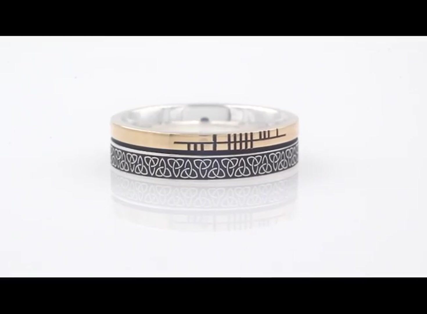 Personalized Ogham Trinity Knot Ring Video