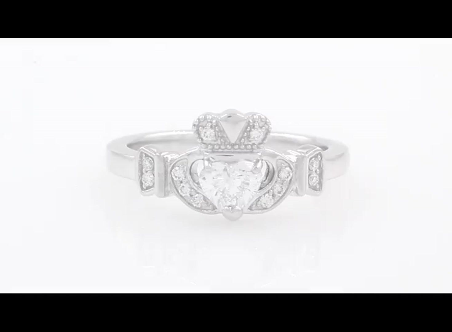 Classic Claddagh Ring with ½ct Diamond Video