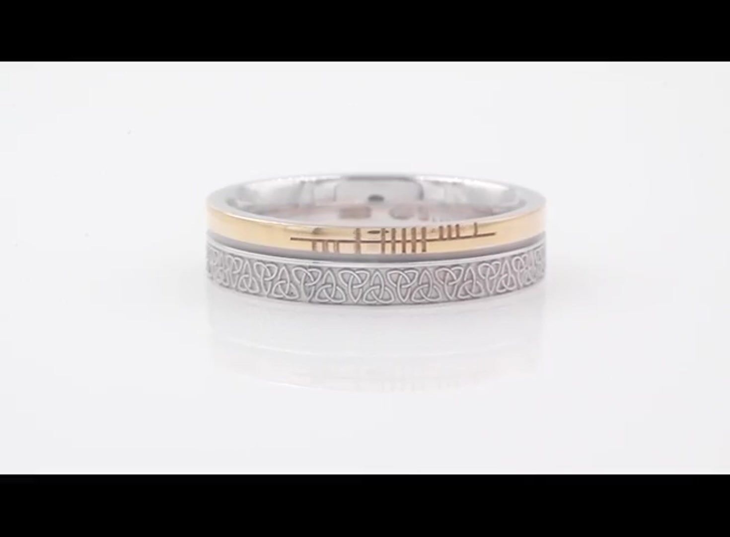 Personalised Ogham Trinity Knot Ring Video